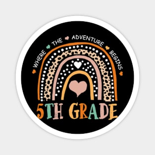 Leopard Rainbow 5th Grade Where The Adventure Begins Magnet